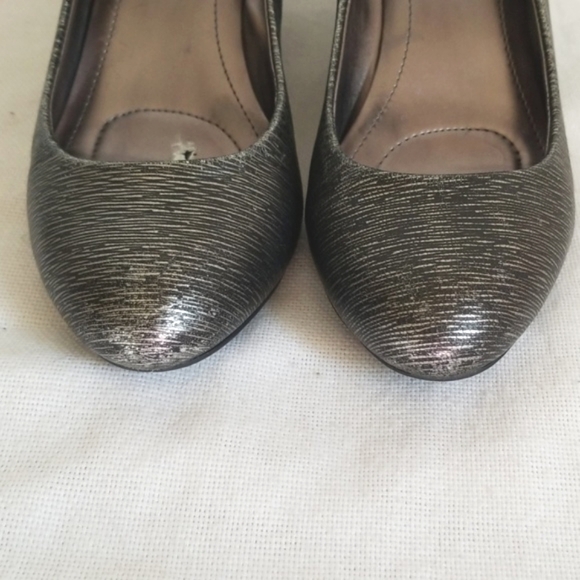 Calvin Klein Silver Black Leather Wedge Saxton - Picture 3 of 8